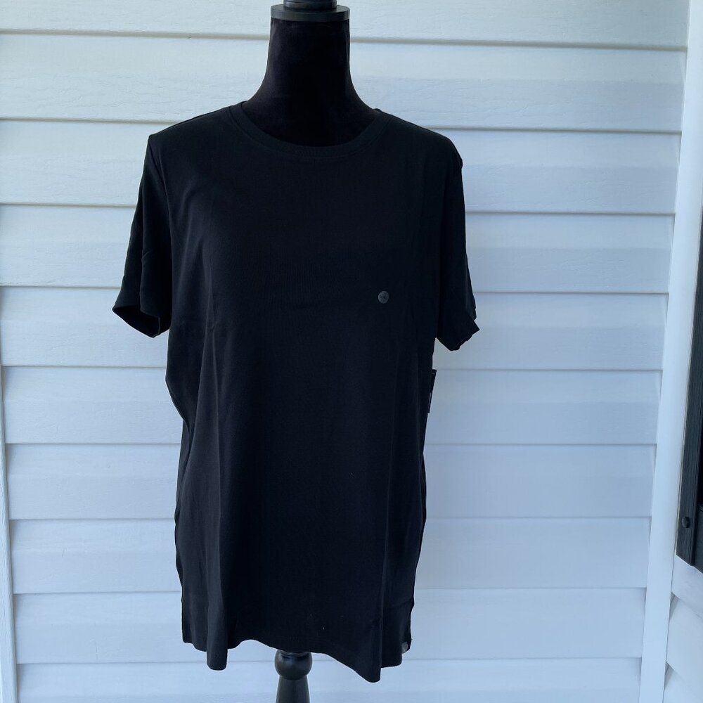 NWT EDDIE BAUER Women's Favorite Short-Sleeve Crewneck T-Shirt 2XL Black